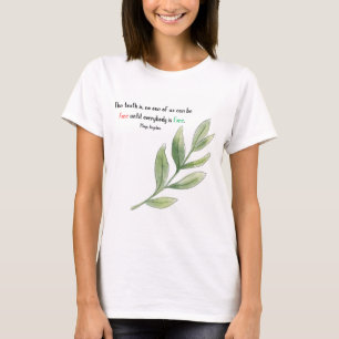 Camiseta Maya Angelou cita que nenhum de nós é livre