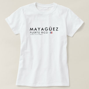 Camiseta Mayaguez Porto Rico   Coordenadas Tee