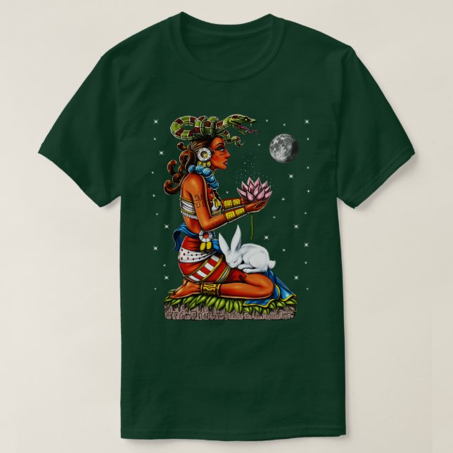 Camiseta Mayan Goddese Ixchel (Frente do Design)