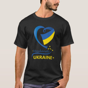 Camiseta Maydanets Ucrânia Bandeira Nacional Emblem Crest