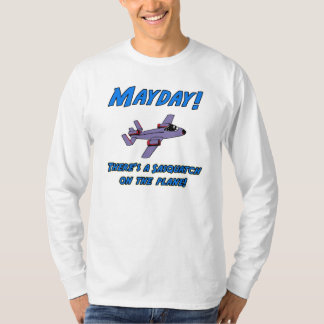 Camiseta Mayday! Há um Sasquatch no plano!