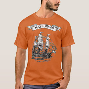 Camiseta Mayflower Ship 400º Aniversário 1620 2020 Retro