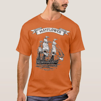 Camiseta Mayflower Ship 400º Aniversário 1620 2020 Retro