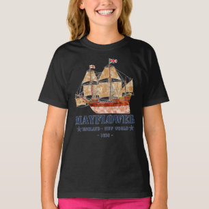 Camiseta Mayflower Tall Ship - Inglaterra para o Novo Mundo
