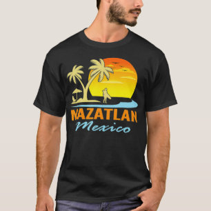 Camiseta Mazatlan Mexico Beach Sunset Palm Trees Ocean Ocea