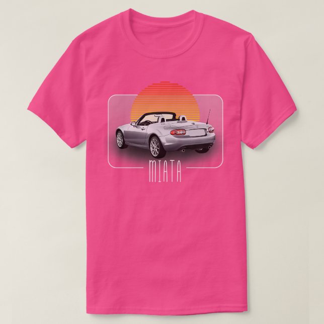 Camiseta Mazda Miata Retro Classic Lover Design (Frente do Design)