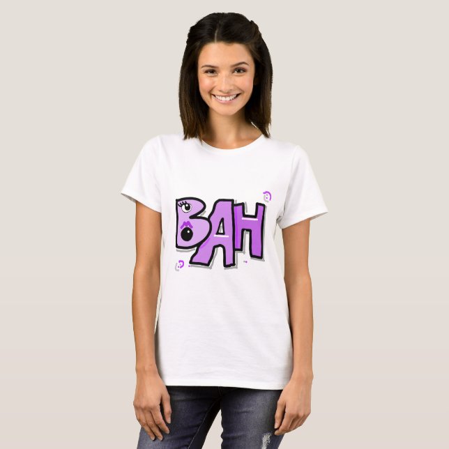 Camiseta Mazipoodles Bah Humbug 3D Roxo (Frente Completa)