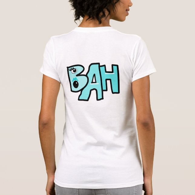 Camiseta Mazipoodles Bah Humbug Turquoise (Verso)
