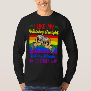Camiseta Mb35 Eu Gosto Do Meu Hetero Whiskey Que Meus Amigo