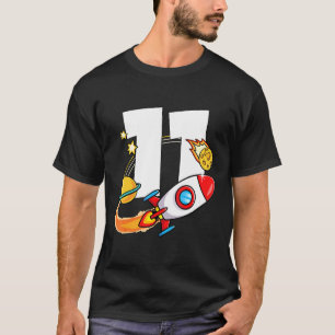 Camiseta Mb 11 Birthday Rocket Ship Outter Space Universo