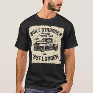 Camiseta mb 1955 Vintage Truck Birthday Construído Mais For