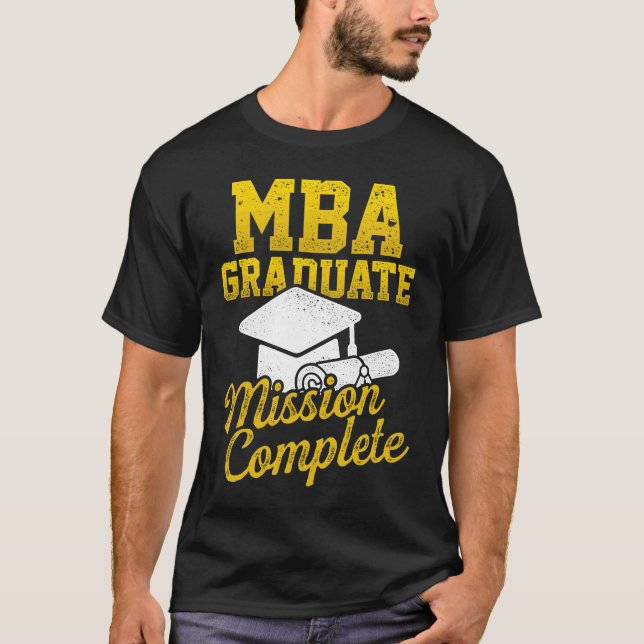 Camiseta MBA Student Study Cap Business Degree Graduation (Frente)