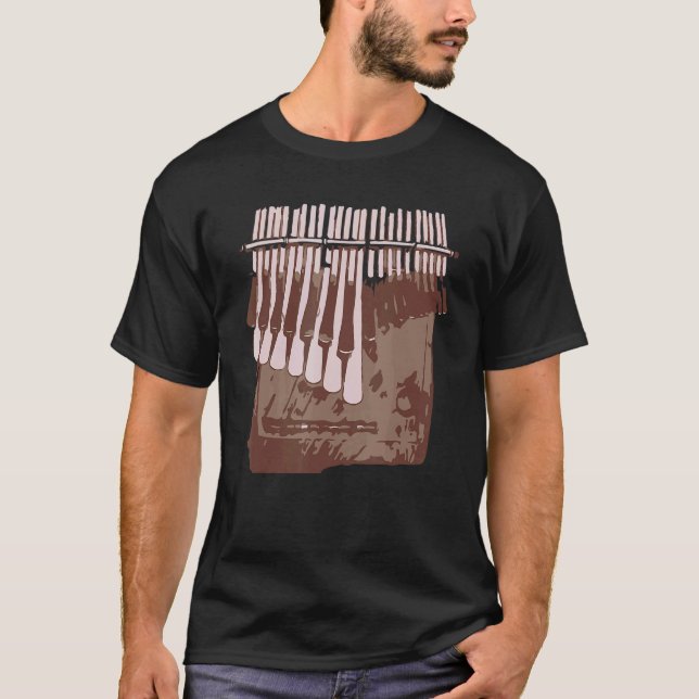 Camiseta Mbira Kalimba Título tradicional inst musical (Frente)