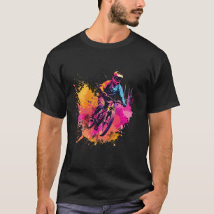 Camiseta Mbr Mountain Biker Abstrato Design Colouful