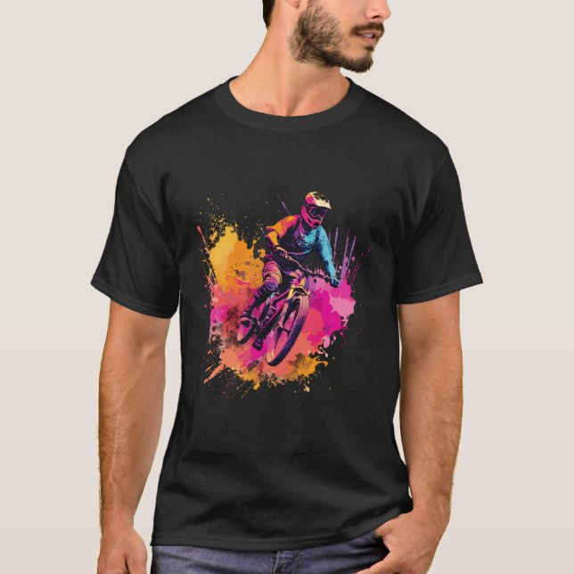 Camiseta Mbr Mountain Biker Abstrato Design Colouful (Frente)