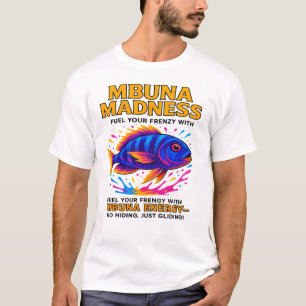Camiseta Mbuna Madness - Engraçada Energia Cichlid