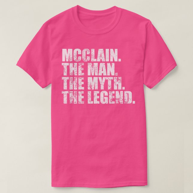 Camiseta McclainMcclain Nome da família Mcclain sobrenome M (Frente do Design)