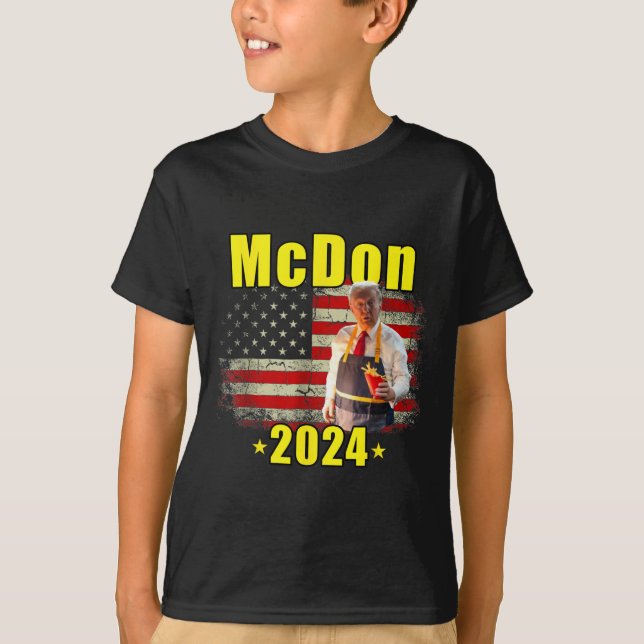 Camiseta Mcdon Funny Donald Trump French Fry Cooking Fries  (Frente)