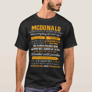 Camiseta MCDONALD completamente inexplicável