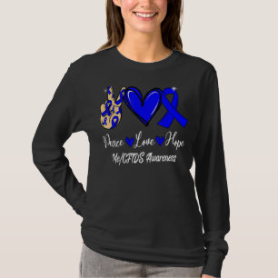 Camiseta MCFIDS Consciência Paz Amor Esperança Fita Azul