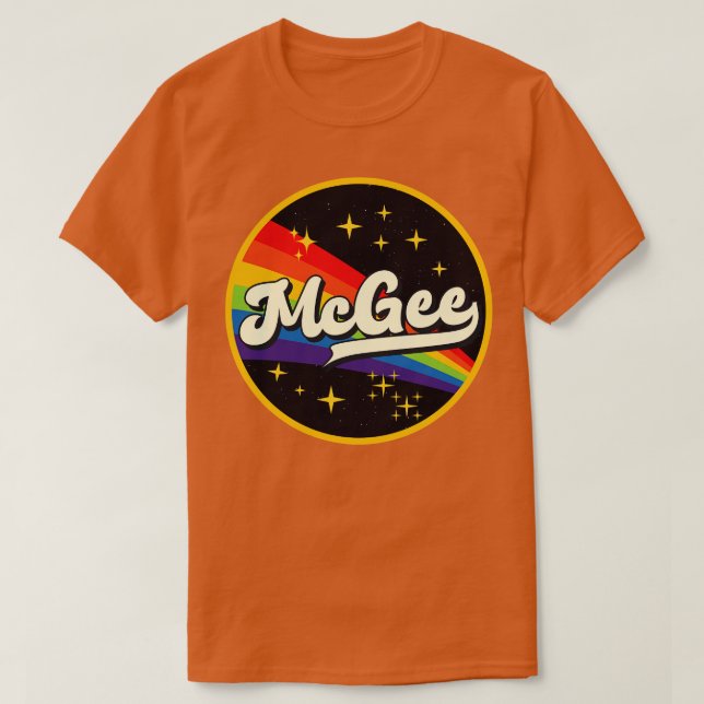 Camiseta McGee Rainbow No Space Vintage Style (Frente do Design)