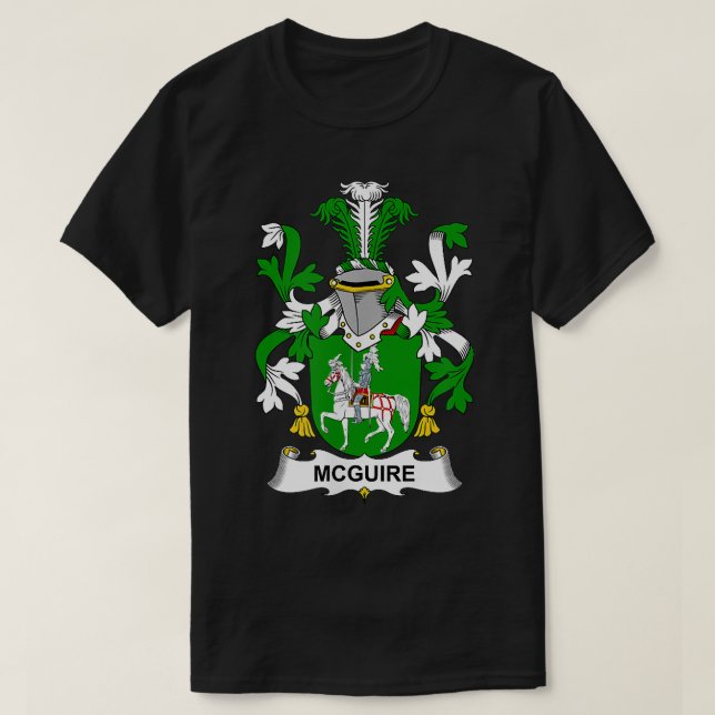 Camiseta McGuire Casaco da Guarda Familiar de Armas (Frente do Design)