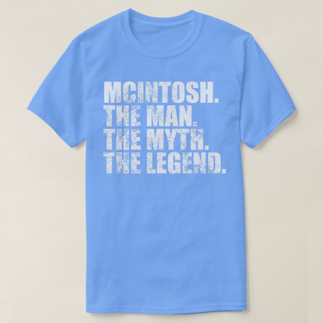 Camiseta McintoshMcintosh Nome da família Mcintosh sobrenom (Frente do Design)