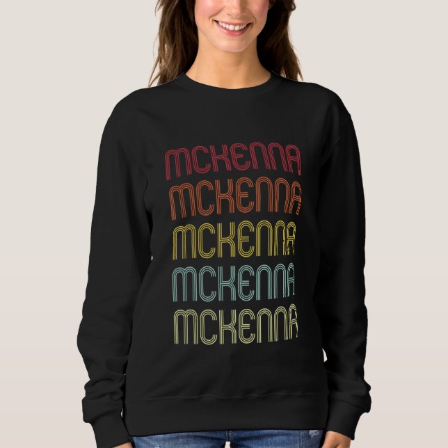 Camiseta Mckenna Retro Wordmark Pattern Vintage Personalize (Frente)