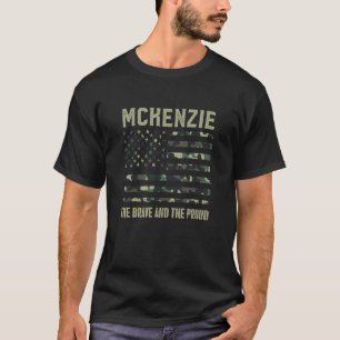 Camiseta Mckenzie Sobrenome Surname Camouflage American Fla