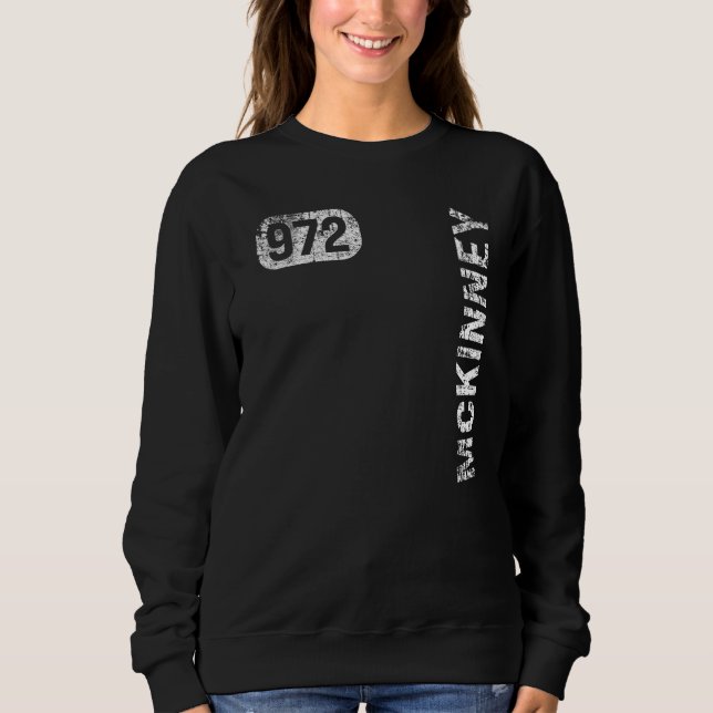 Camiseta McKinney Texas 972 Area Code Vintage Retro (Frente)