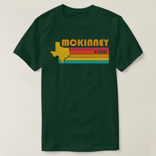 Camiseta McKinney Texas Vintage afligiu Souvenir (Frente do Design)