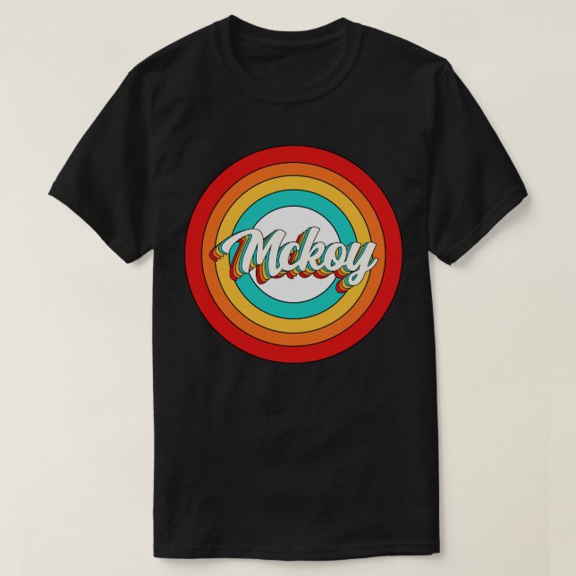 Camiseta Mckoy Name Shirt Vintage Mckoy Circle (Frente do Design)