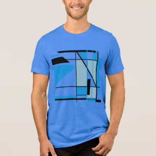 Camiseta MCM de aparência Abstrato Geométrica de MCM Preto 