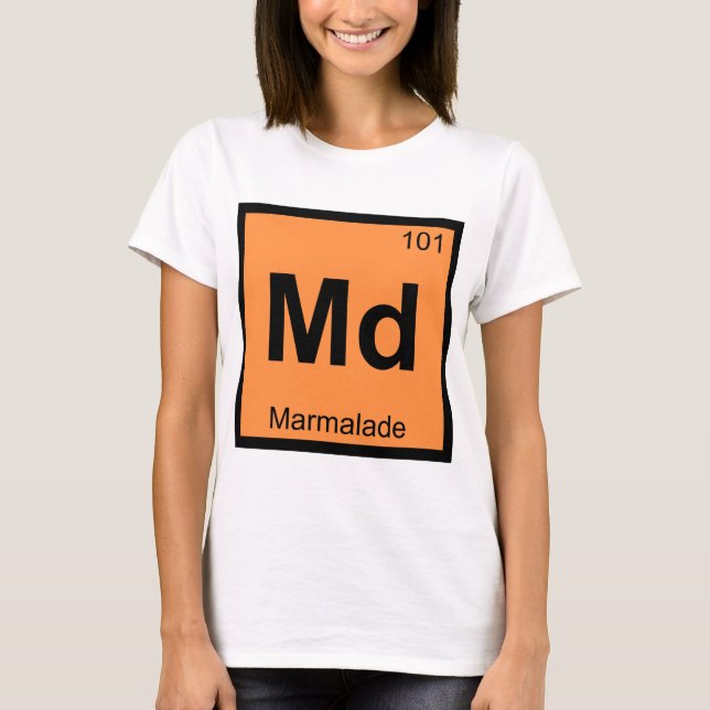 Camiseta Md - Símbolo de Mesa Periódica de Química da Marma (Frente)