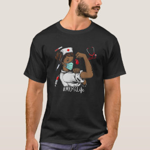 Camiseta MDS BLACK NURSE História Negra Mês Junho Mulhere