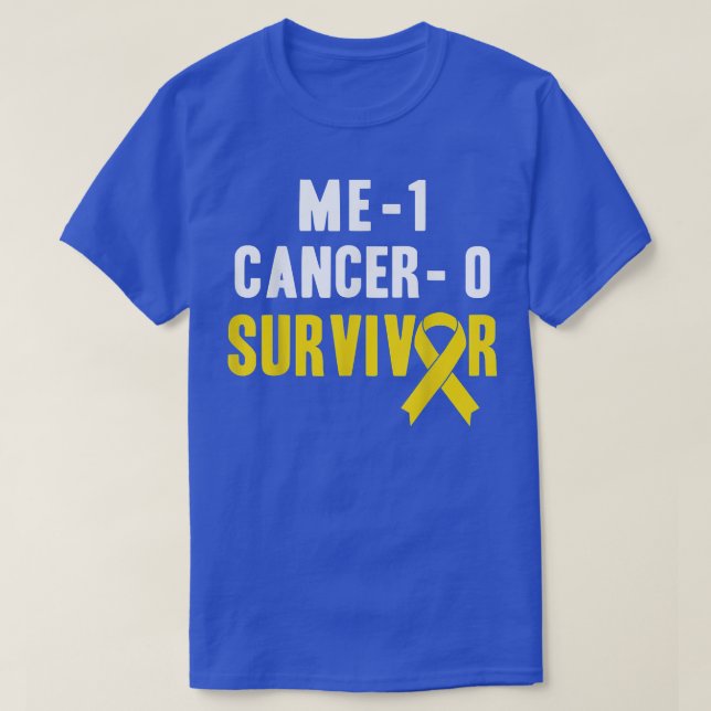 Camiseta Me 1 Cancer 0 - Sobrevivente de câncer infantil (Frente do Design)