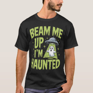 Camiseta Me beija, sou assombrado - Alienígena engraçada, H