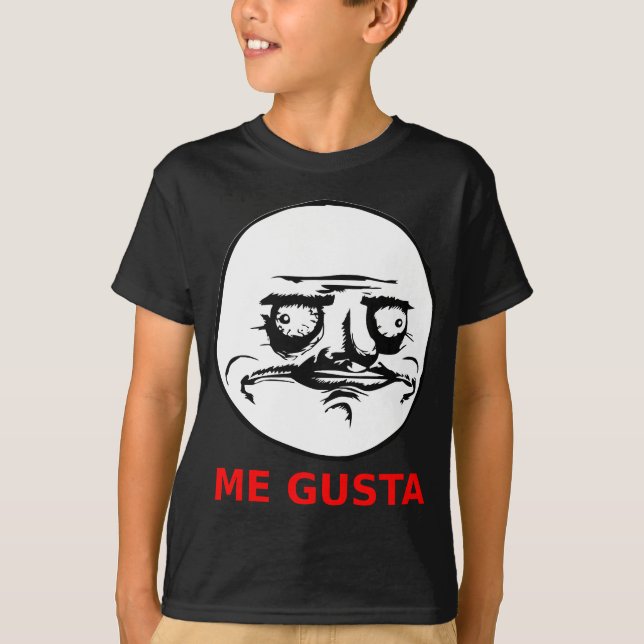 Camiseta Me Gusta Rosto com Texto (Frente)