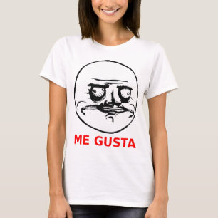 Camiseta Me Gusta Rosto com Texto