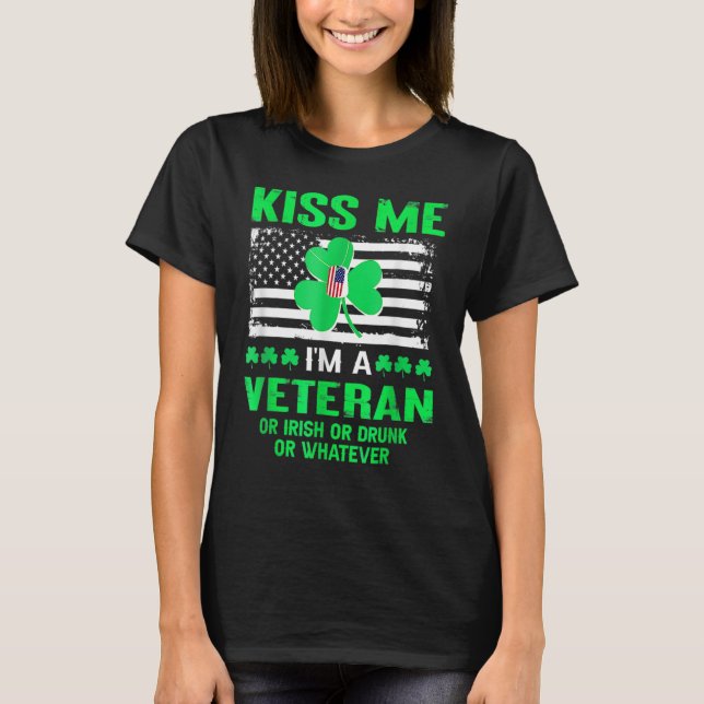 Camiseta Me Im A Veteran Irish St Patricks Day (Frente)