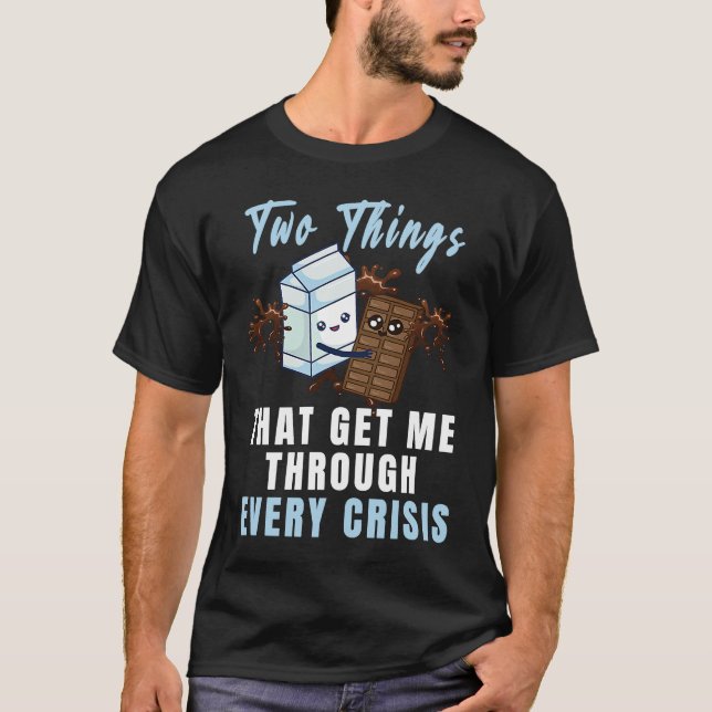 Camiseta Me Leve Através de Todas as Crises  Leite de Choco (Frente)
