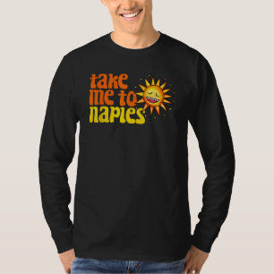 Camiseta Me Leve Para Nápoles Flórida Retro Beach Férias Tr