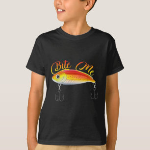 Camiseta Me Morda Estampa Divertida de Isca de Pesca na Par