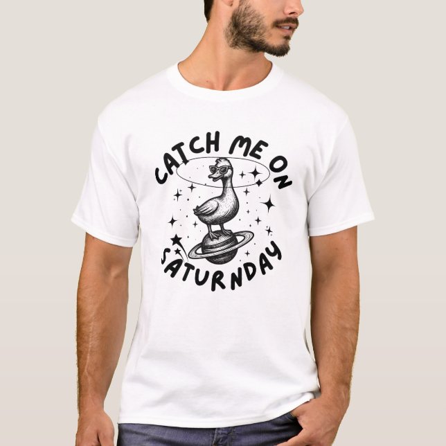 Camiseta Me Pegue No Sábado Humor Pun (Frente)