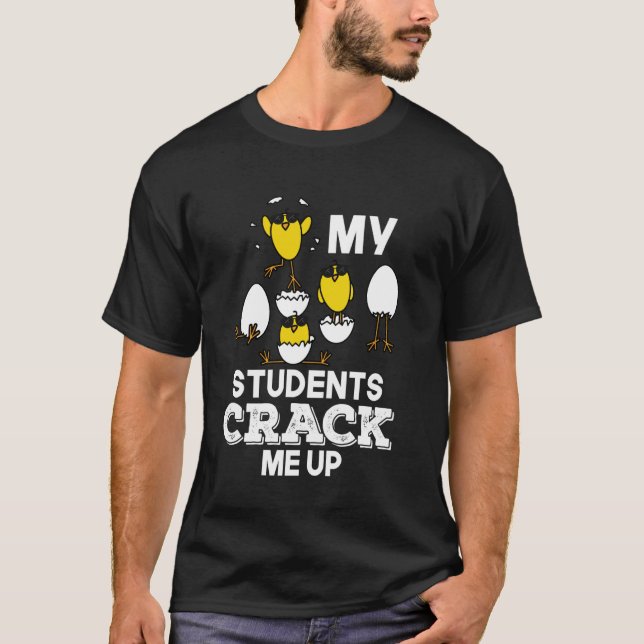 Camiseta Me Rir! Professor engraçado do Dia de Páscoa com O (Frente)
