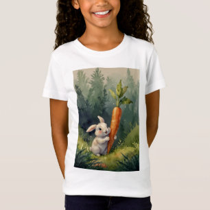 Camiseta Meadow Bunny Dreams: Camisa-T Para Crianças Whimsi