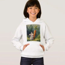 Meadow Bunny Dreams: Hoodie Whimsical