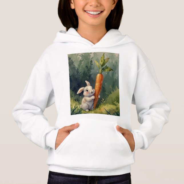 Camiseta Meadow Bunny Dreams: Hoodie Whimsical (Frente)