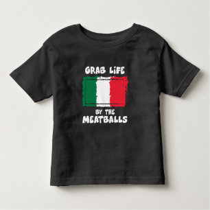 Camiseta Meatball italiano engraçado Italia Flag1 da ideia