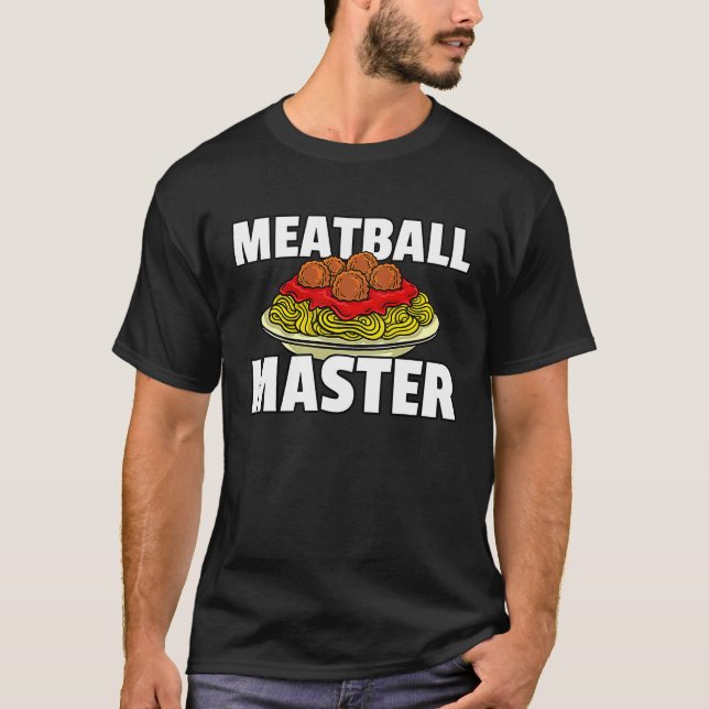 Camiseta Meatball Master Spaghetti Pasta Italiana (Frente)